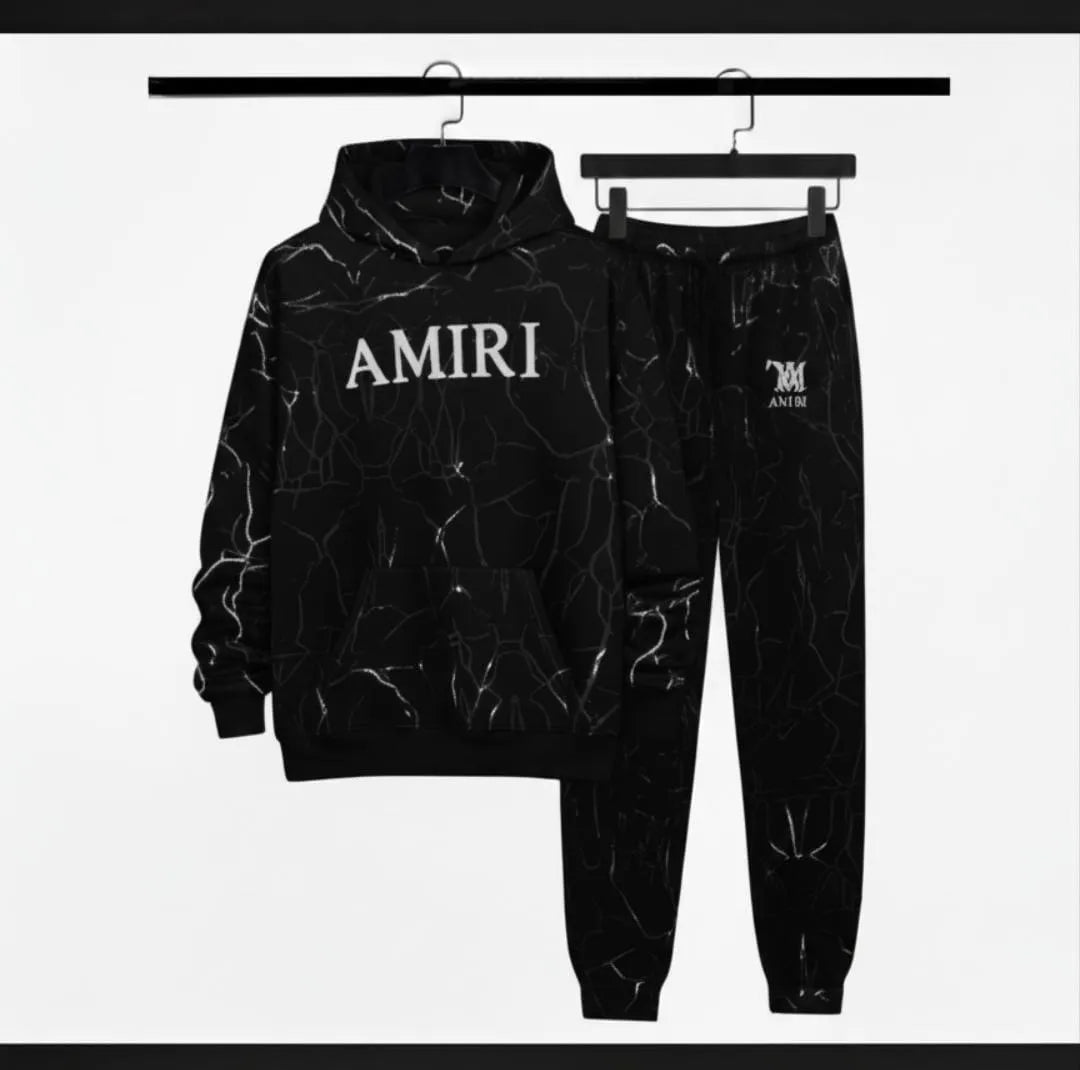 Amiri Men's Fleece Hoodie Track Suit - Graphic Sublimation 1 Pc