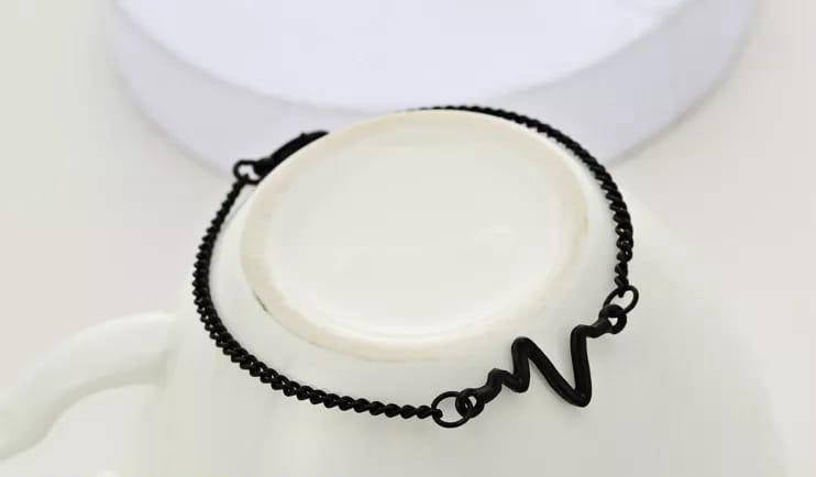 1 Pc Allow Silver And Black Plated Uni-Six Heart Beat