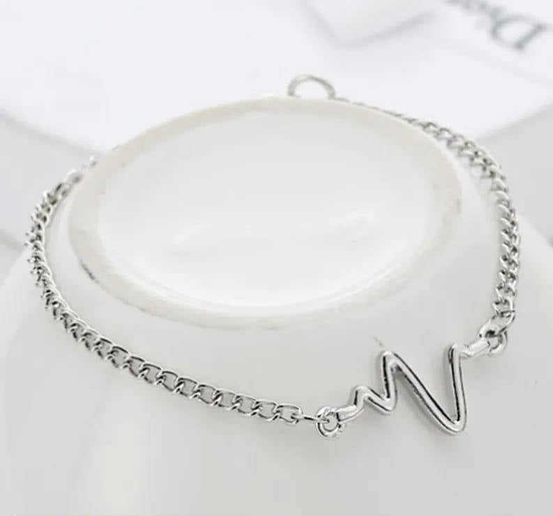 1 Pc Allow Silver And Black Plated Uni-Six Heart Beat